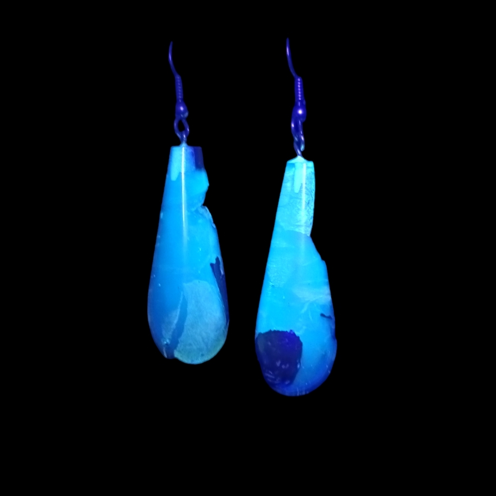 Amber drop earrings - Picture 4 of 5